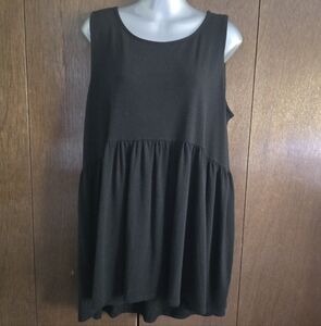 Zenana Sleeveless Black Top - Extra Long